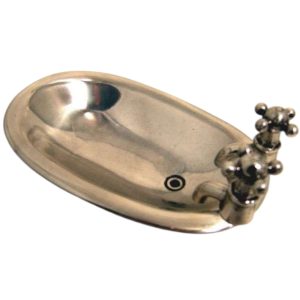 Bath Soap Dish Antique Silver