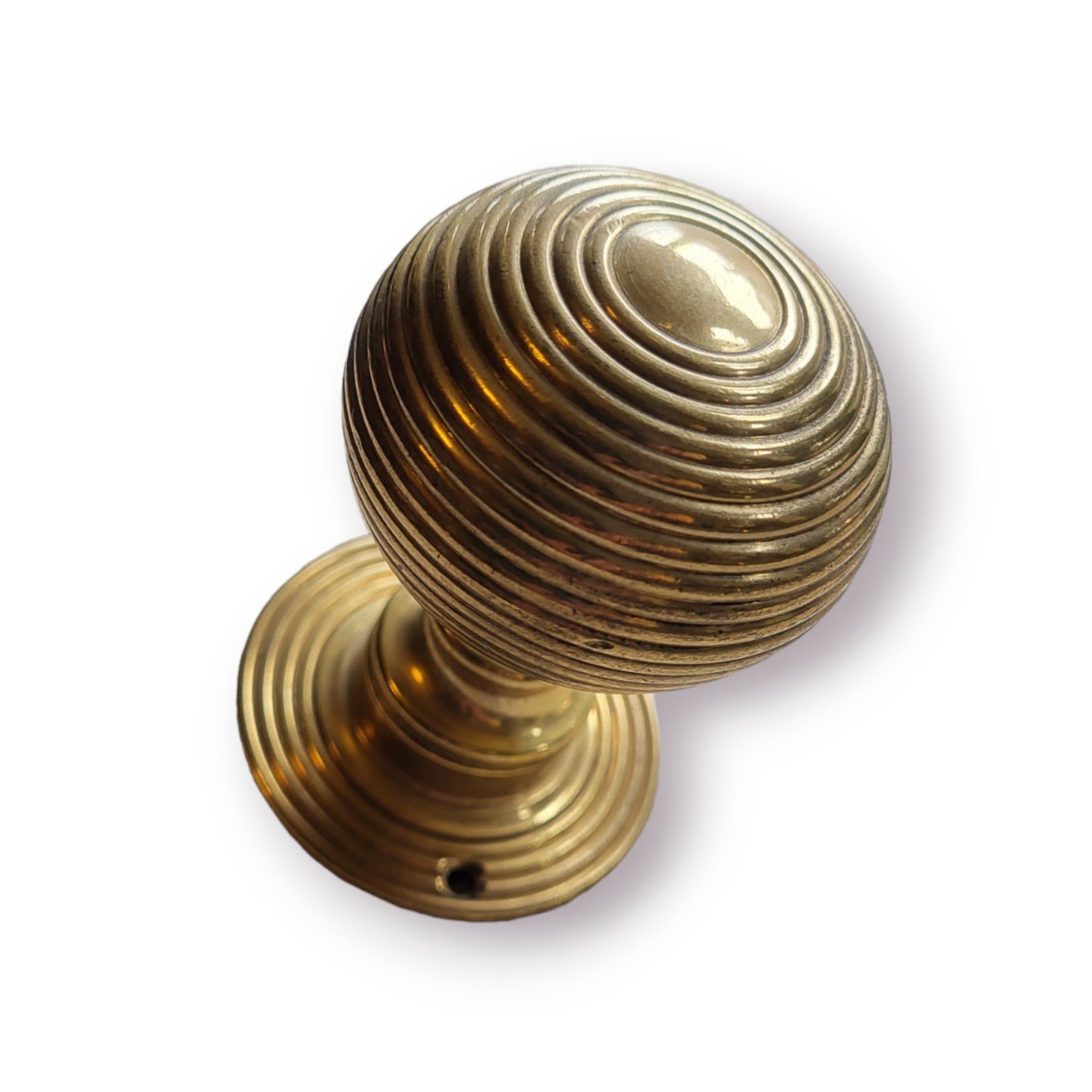 A.B Hardware Victorian Rosewood & Brass Beehive Door Knob – 55mm Mortice/Rim Lock
