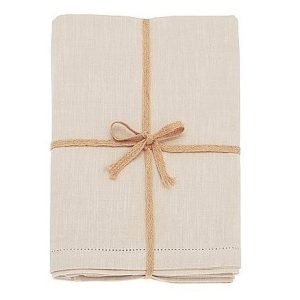 Chambray Tablecloth in French Limestone
