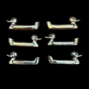 Vintage French duck knife rests porte couteau set of six