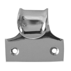 Polished chrome sash lift with simple pressed design