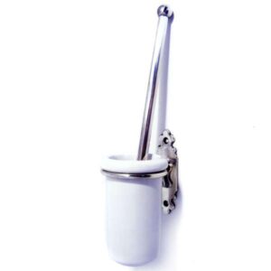 Classic Toilet Brush Holder - Chrome Plate - Ceramic Pot