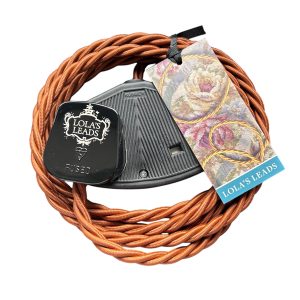 Rich Cinnamon fabric covered extension lead 2m