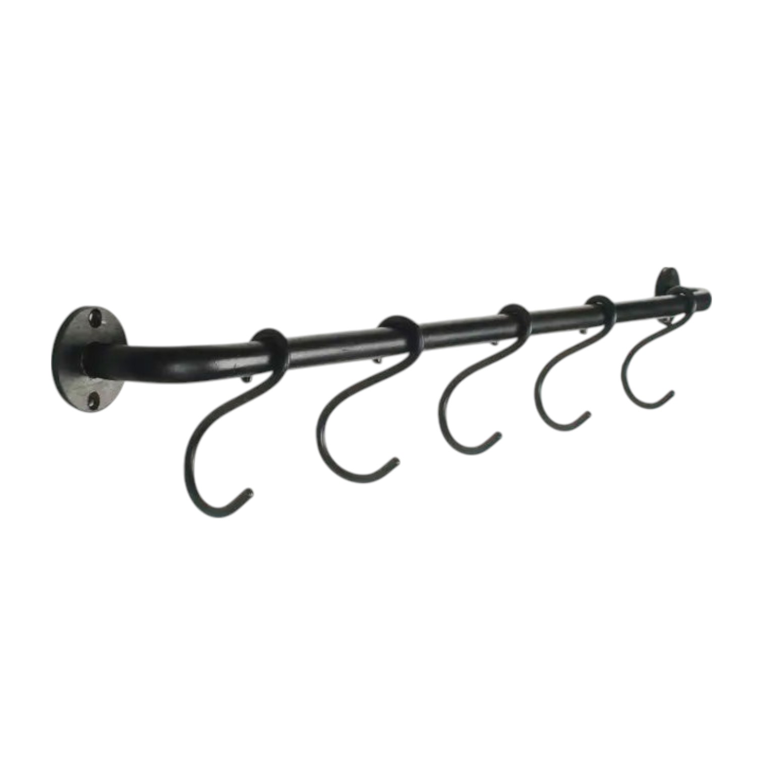 Utility Black Hook Rail With S Hooks Period Features