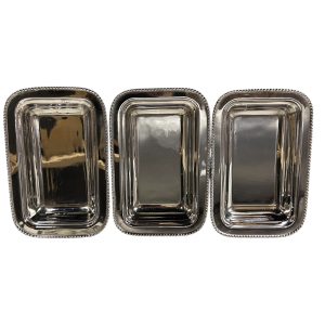 Beaded Nickel Plate Dishes