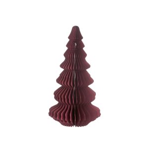 1. Eco-friendly honeycomb paper Christmas tree decoration made from recycled paper, available in soft white and deep red colours