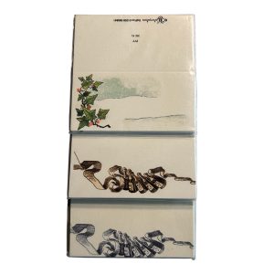 Pack of 10 place cards, cellophane wrapped. 9 × 9 cm cards, fold to 9 × 4.5 cm. Choose from Ivy, Gold Champagne Ribbon, or Silver Champagne Ribbon designs.