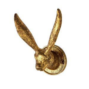 Hare gold wall hook decorative animal coat hook