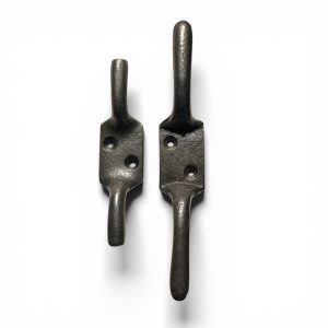 Cast iron cleats traditional double hook cord holder