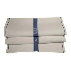 Royal blue linen tea towels with traditional centre band, made from 100% flax linen in Northern Ireland.