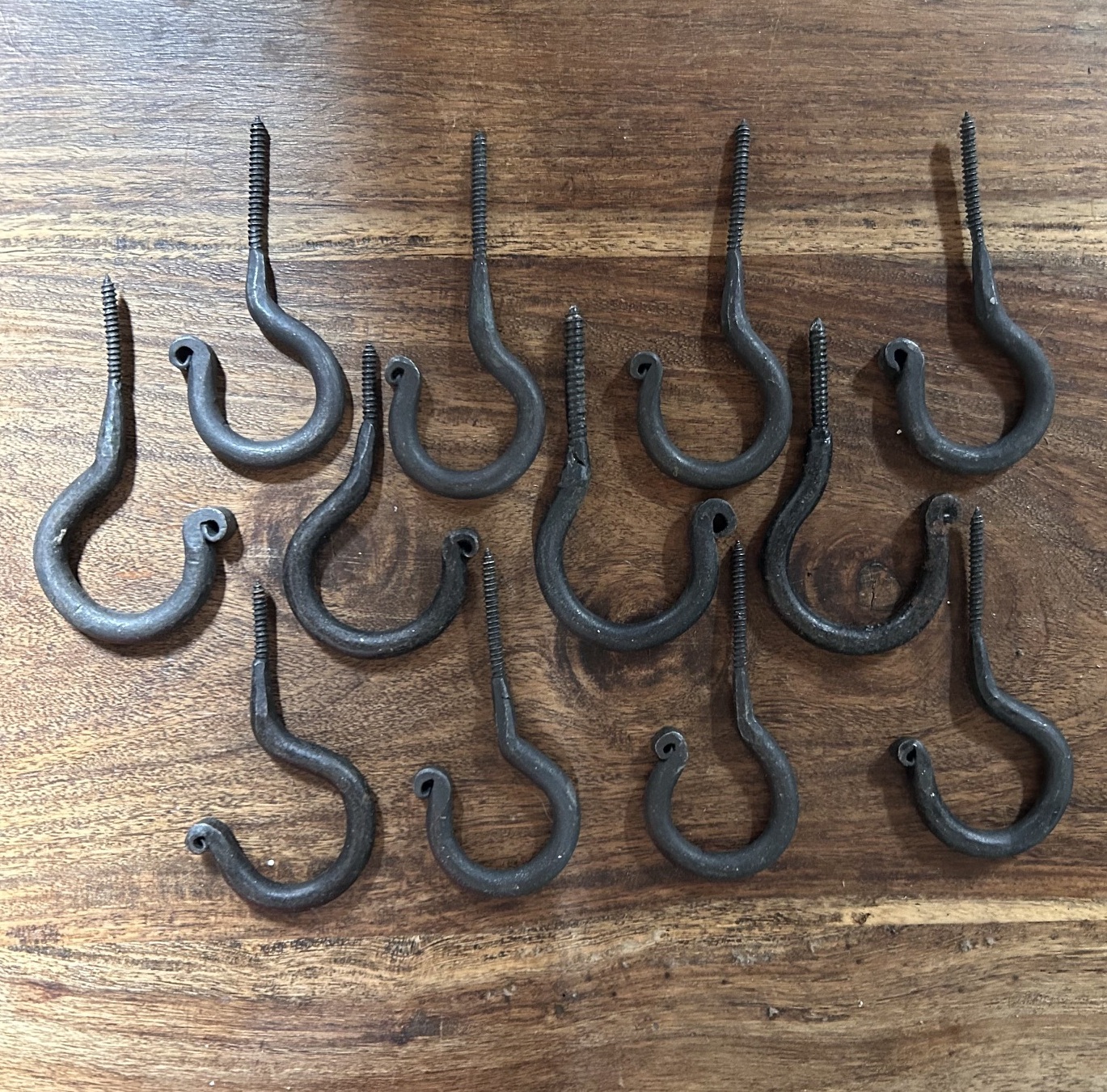 Rustic Ceiling Hooks – Screw In – Imperfect – Set of 12