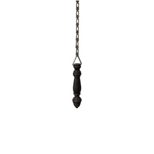 Cast antique iron cistern pull with 1000mm metal chain for high-level toilet cistern
