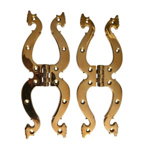 Decorative Solid Brass Hinges – Unlacquered – Pair