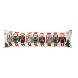 Nutcracker Draught Excluder with traditional Christmas tapestry design