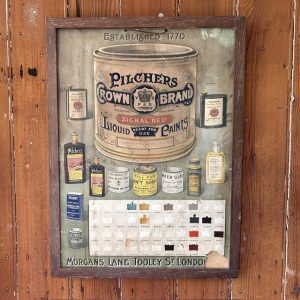 Vintage Pilchers paint advertising board