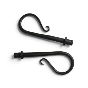Shepherd’s Crook Curtain Finials – Beeswax – Pair