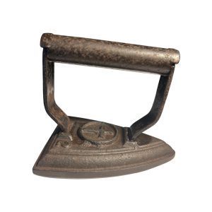 Vintage No. 2 Solid Iron Flat Iron with Cross Detail