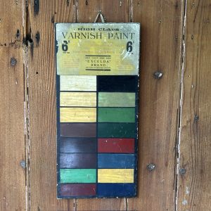 Vintage Excelda Varnish & Paint Sample Sales Board