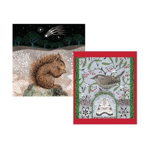Valerie Greeley Christmas Cards – Wren & Moth and Red Squirrel